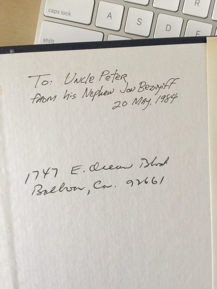 From Jon Bezayiff to my Grandfather Pete Uraine to my father and now to me.